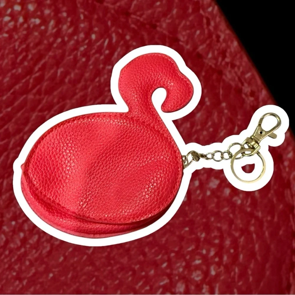 Bath & Body Works PINK FLAMINGO Keychain Coin Purse Cosmetic Bag